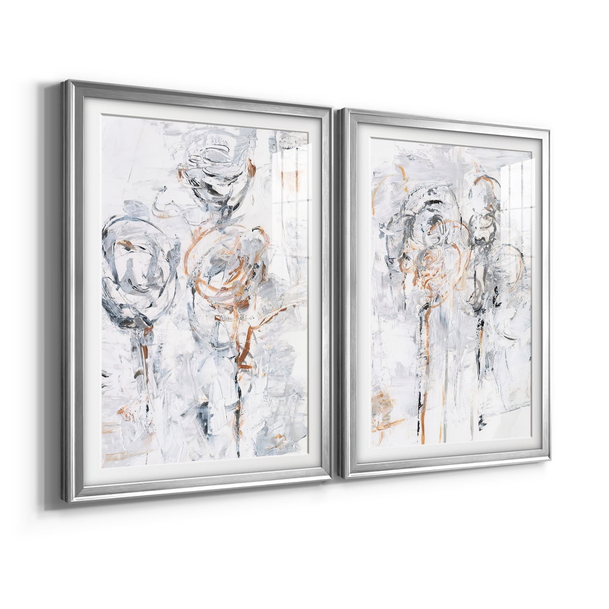 Wexford Home Spring Wildflowers I Premium Framed Print, 18.5" x 24.5" - Ready to Hang, Silver (Set of 2)