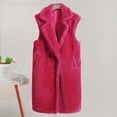 thumbnail image 2 of Clearance LYXSSBYX Jackets for Women Clearance Women's Fashionable Solid Color Medium Length Sleeveless Jacket Coat, 2 of 4