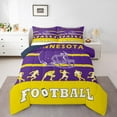 thumbnail image 2 of American Football Comforter,Football Bedding Set ,Purple Yellow Sports Comforter Sets,Football City Team Duvet Insert with 1 Pillowcase(Minnesota), 2 of 7