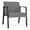 Asteroid, variant on Waterfall Reception Waiting Oversize Guest Chair / Black Steel / Black