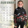 thumbnail image 4 of Chaqlin Mushroom Dragonfly Kids Quarter Zip Up Sweatshirt with Pocket Oversize Plus Size Soft Loose Athletic Top Fall Autumn Clothes Size 7-8, 4 of 7