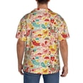 thumbnail image 3 of Fotbe Colorful Chicken Camisa Estampada de Manga Corta para Hombre, Casual de Verano, Estilo Playero, Sin Arrugas-4X-Large, 3 of 5
