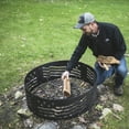 thumbnail image 4 of Blue Sky Outdoor Living 24" Round Steel Outdoor Fire Pit Log Grate, Black, 4 of 7