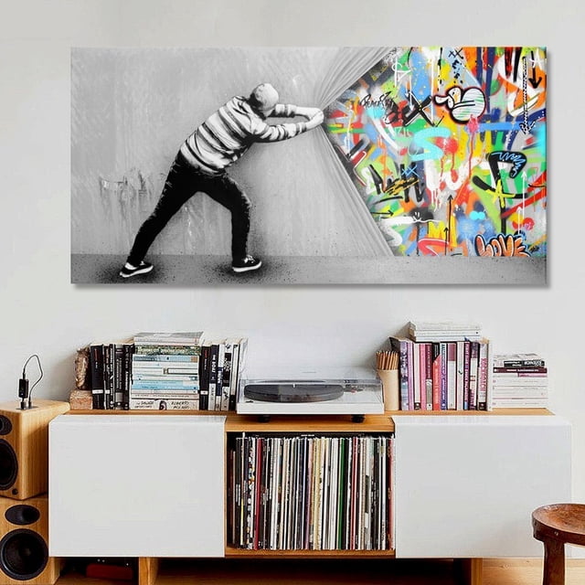 Cuadro Banksy Canvas Graffiti