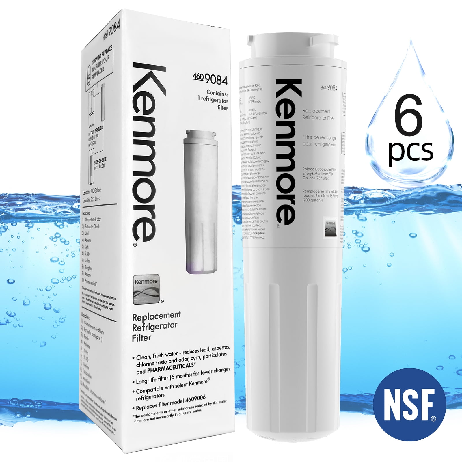 Refrigerator Water Filter for Kenmore 9084, Compatible with Kenmore