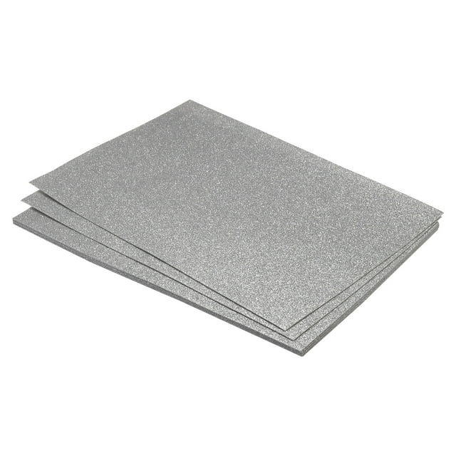 Unique Bargains Soft Felt Sheets Glitter Silver Tone 11.8 x 7.8 Inch 6 Pcs