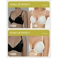 thumbnail image 3 of Wingslove Womens Push-up Bra Deep V Plunge Underwire T-Shirt Bra, White 36DD, 3 of 8