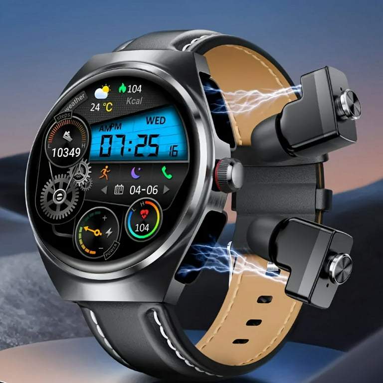 2024 New Full Touch HD Screen Smartwatch TWS Sports Headset Outdoor IP67 Waterproof Smartwatch 400mAh Battery Extra Long Life NFC Unlocking Multiple Sports Data Tracking Sleep Recording Walmart
