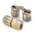 thumbnail image 4 of 4-Piece 16mm Brass Concealed Hinge Set, Barrel Furniture Hinge for Cabinet Door, 4 of 5