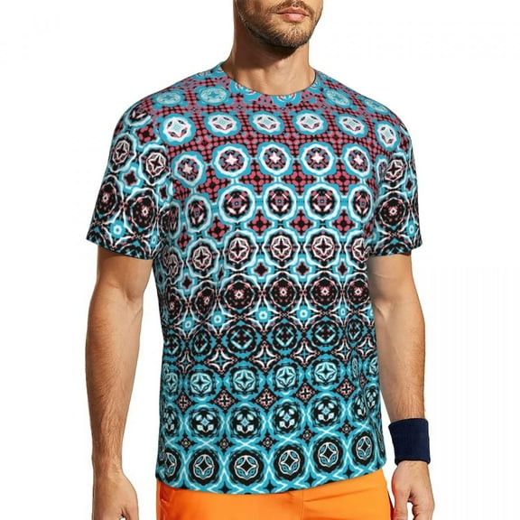 Gym T Shirt Male Retro Hippy Floral T Shirts Trendy Cool Modern Design Summer Tees O Neck