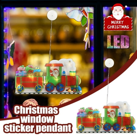 

Cinmonia Christmas Wall Window Glass Led Lamp Sucker Decoration Pendant
