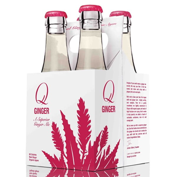 Q Drinks Ginger A Superior Ginger Ale 6.7 oz Glass Bottles Pack of 4