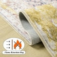 thumbnail image 4 of Cydiria Modern, Distressed Vintage Faux Wool Area Rug, 5' x 8', Gold, 4 of 8