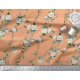 thumbnail image 2 of Soimoi Viscose Chiffon Fabric Leaves & Peony Floral Print Fabric by The Yard 42 Inch Wide, 2 of 3
