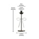 thumbnail image 3 of Candelabro de Metal de Hierro para Navidad, Decoración Romántica para Mesa, Cena a La Luz de Las Velas, Decoración de Mesa para El Hogar, Decoración Navideña, 3 of 7