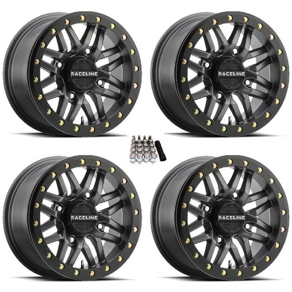 Raceline Ryno Beadlock UTV Wheels Gunmetal 15x7/15x10 Polaris RZR 1000 XP / Ranger XP 900/1000