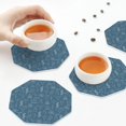 thumbnail image 7 of Pofeuu Chemical Formulas And Objects Print Leather Coasters Set of 6, Round Cups Mugs Mat Pad for Home Kitchen Heat Resistant Drink Coasters,Octagon, 7 of 7