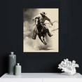 thumbnail image 5 of COMIO   Western Cowboy Wall Art Vintage Cowboy Posters Simple Romantic Cowboy Couple Canvas Paintings Pictures Western Eclectic Wall Decor Home Bedroom Living Room Decor, 5 of 5