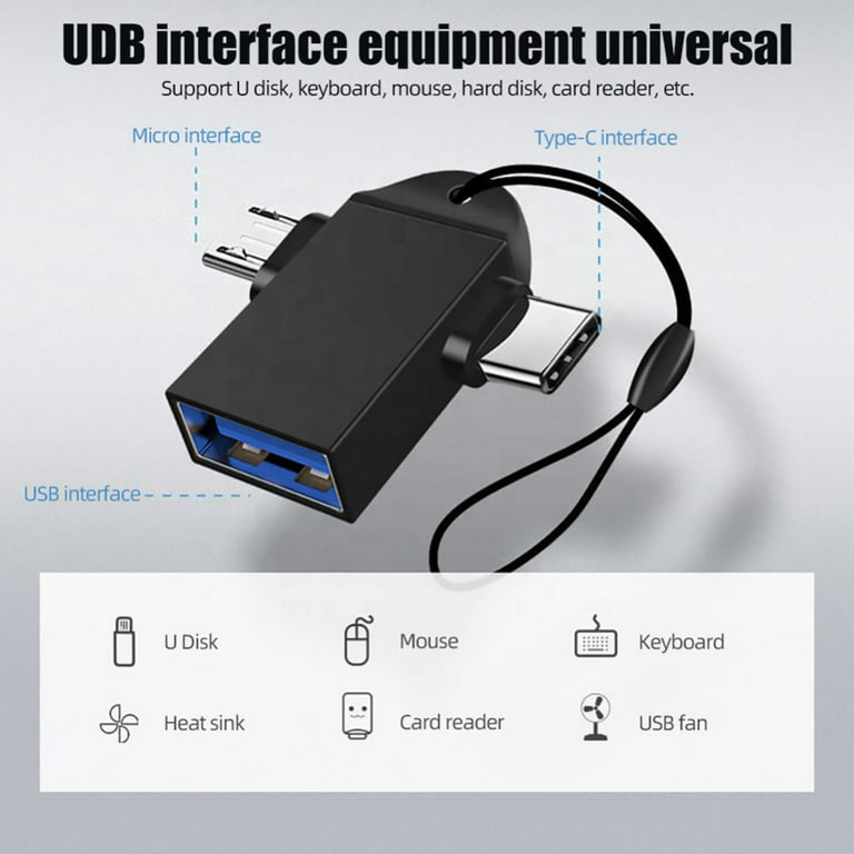 2in1 Usb Otg Adapter Cable Usb Female To Micro Usb Male Converter