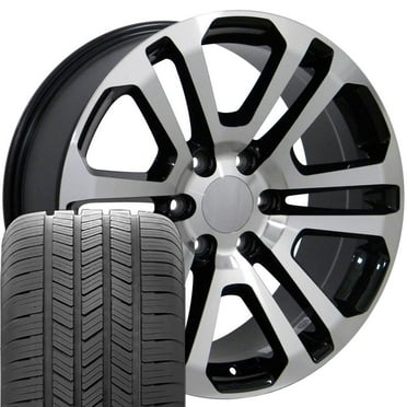 OE Wheels 20 inch Black 5652 Rims & Goodyear Tires Set Fit Specific GM ...