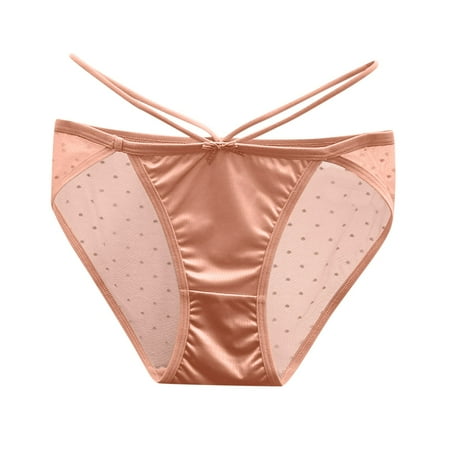 BYHONG Women s Low Waist Lace Briefs Solid Color Crotch Underwear Panties Women Panties RD2 L