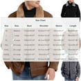thumbnail image 3 of LpwkSSA Men's Winter Cotton Coats Sherpa Lined Jacket Long Sleeve Solid Color Turndown Collar Casual Trucker Outerwear with Flap Pockets Gray XXXL, 3 of 9