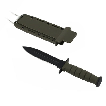 ASR Tactical Dagger Knife Fixed 6 Inch with Wearable Green Plastic