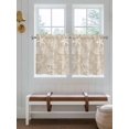 thumbnail image 2 of Rustic Coastal 2 Panel Kitchen Curtains for Small Windows, Sea Nautical Summer Beach Starfish Coral Bathroom Tier Curtain, Short Window Treatment for Bedroom/Living Room 55"x36", 2 of 6