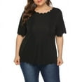 thumbnail image 6 of SDNall Plus Size T-Shirts for Women Casual Summer Plus Size Short Sleeve T Shirt Womens Summer Tops (Black, Sizes L-XXXXL), 6 of 9