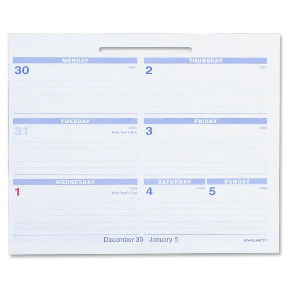 AT-A-GLANCE Flip A Week Desk Calendar Refills