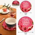 thumbnail image 2 of SKYSONIC 2 pcs Red Rose Chocolate Heart Pot Holders Trivets, Heat Resistant Trivets,Happy Valentines Day Cotton Thread Weave Mats for Hot Pads Pans Pot Bowl Teapot, 2 of 7