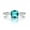 Malachite, variant on Womens Geometric Ring with Zircon Inlay Copper Band with White Gold Plating Emerald Dark Blue Light Blue Malachite and White Stones 7mm Main Stone