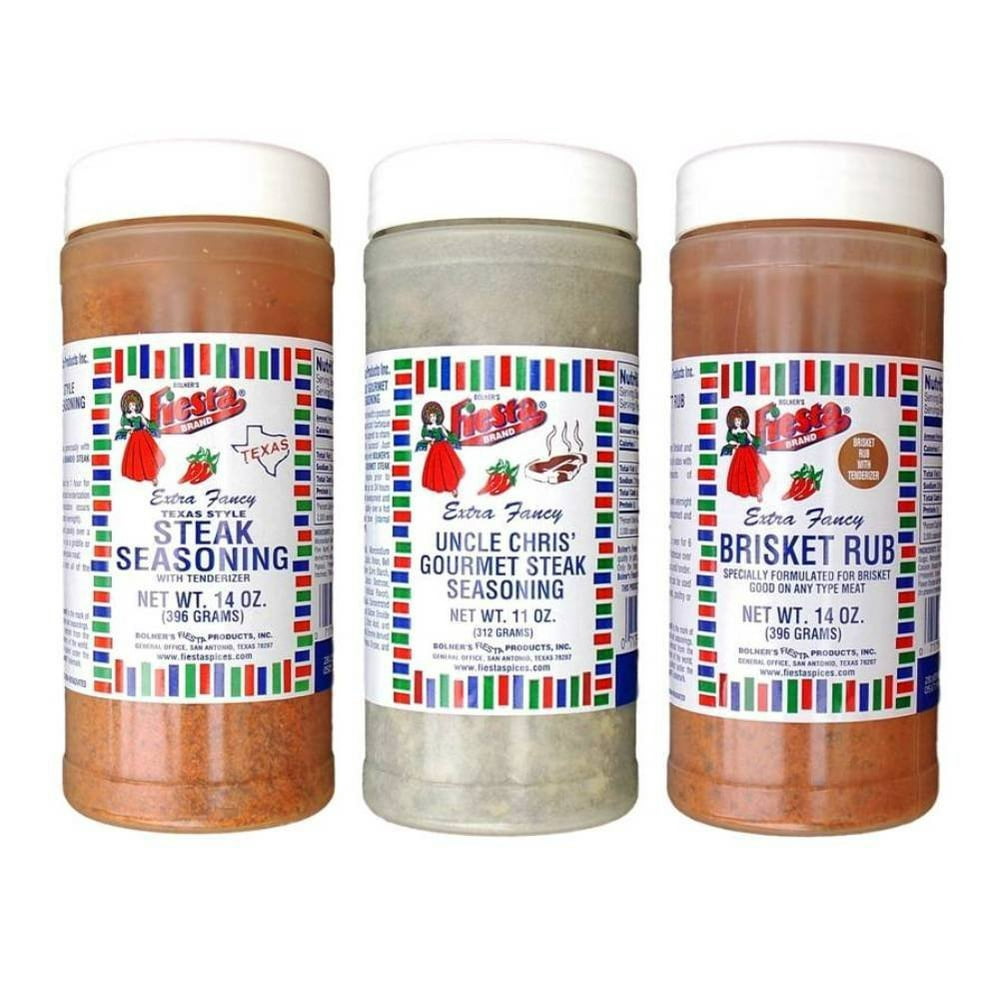 Bolners Fiesta Extra Fancy Texas Style BBQ Seasoning Large Jar 3 Flavor