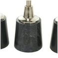thumbnail image 4 of DecMode 3 Candle Silver Aluminum Metal Slim Candle Holder with Black Marble Base, Set of 3, 4 of 10