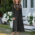 thumbnail image 3 of DISNIMO Halloween Bat Long Sleeve Dress for Kids Dresses for Girls 7-8 Long Sleeve Girls Dress with Pockets Kids Swing Dress Long Sleeve for Kids Midi Dress Fall Crew Neck Dress, 3 of 7