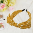 thumbnail image 6 of Unique Bargains Polka Dots Wide Bow Headbands Fashion Hair Hoop Yellow with Bow Knotted for Girl Women, 6 of 6