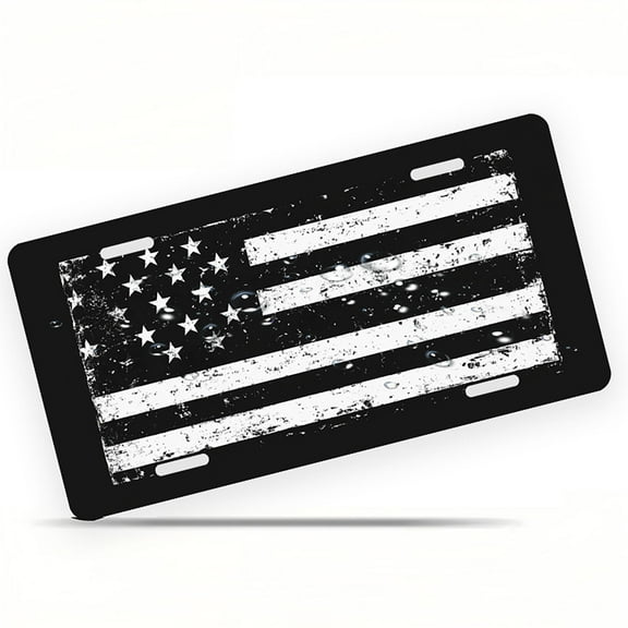 American Flag Funny Personalized License Plate Rust-proof Stainless Steel Metal License Plate Suitable For Men And Women 12.2" x 6.2"