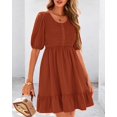 thumbnail image 4 of Vestido BTFBM Spring Empire Cintura para Mujer 2025 Verano Rojo, 4 of 9