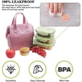 thumbnail image 3 of Insulated Lunch Bag Single Bento Cooler Lunch Bag (Pink), 3 of 4