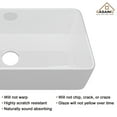 thumbnail image 6 of CASAINC 36" Fireclay Single Bowl Farmhouse Apron Kitchen Sink with Bottom Grid and Strainer, Glossy White, 6 of 7