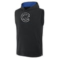 thumbnail image 2 of Men's Fanatics Black Chicago Cubs Fire Speed Sleeveless Pullover Hoodie, 2 of 3