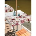 thumbnail image 2 of Outdoor Tablecloth with Umbrella Hole for Patio/Picnic/Party/Camping, Red Spring Floral Waterproof Table Cloth Square Cover Washable, Elegant Pastoral Flowers Watercolor (60"x 60"), 2 of 8
