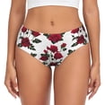 thumbnail image 1 of Fotbe Rose Flowers Calzones Estampados para Mujer – Ropa Interior de Algodón, Cómoda, Suave y Elástica-3X-Large, 1 of 6