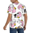 thumbnail image 2 of Zufioo French Bulldog Duck Print Men's Baseball Short Sleeve, Moisture Wicking Button-Down Hip Hop Tee-XX-Large, 2 of 7