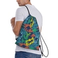 thumbnail image 3 of Drawstring Backpack - camouflage Dinosaur print Splash Proof Small Drawstring Gym Bag for Women Men, Cinch Sports String Bag Backpack for Travel Swimming Beach, 3 of 8