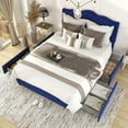 thumbnail image 2 of Furniture of America Alameda Fabric Upholstered Bed with Drawers, 2 of 5