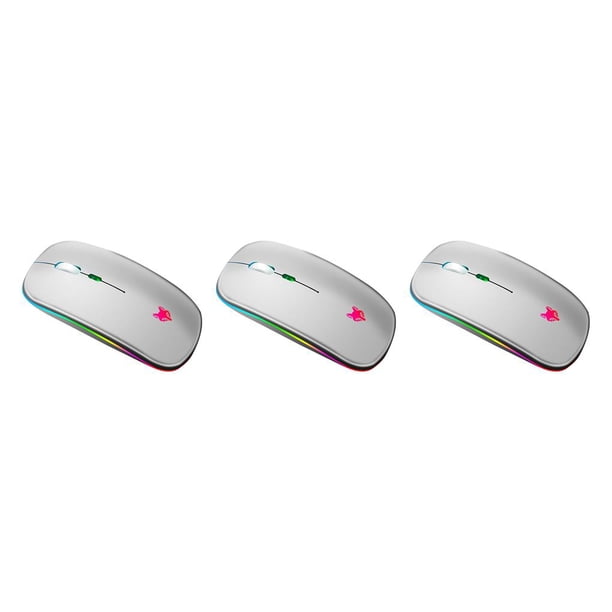 Ratón inalámbrico Sidaley 2,4 GHz ajustable 800/1200/1600/2400 DPI Color Plateado