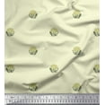 thumbnail image 1 of Soimoi Poly Georgette Fabric Leaves & Floral Block Decor Fabric Printed Yard 52 Inch Wide, 1 of 3