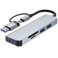 thumbnail image 1 of 5 En 1 USB3.0 Y USB C Hub USB3.0 Y USB C A Adaptador USB Para Teclado De PC CUTICAT Concentrador USB C, 1 of 8