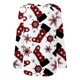 thumbnail image 5 of Mujeres moda casual manga larga cuello redondo tops blusa suelta camisas impresas Pompotops FGAJ12056, 5 of 5